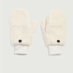 NWT Jocelyn Ivory Faux Sherpa fingerless Mittens